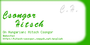 csongor hitsch business card